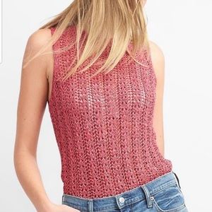 Rose sleeveless knit top